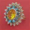 American Diamond Adjustable Ring with Carat Plating