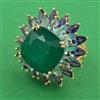 American Diamond Adjustable Ring with Carat Plating