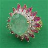 American Diamond Adjustable Ring with Carat Plating