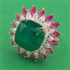 American Diamond Adjustable Ring with Carat Plating