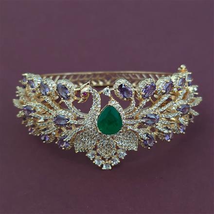 American Diamond Broad Kada with Carat Plating