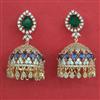American Diamond Jhumki with Carat Plating