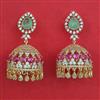 American Diamond Jhumki with Carat Plating