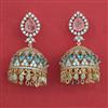 American Diamond Jhumki with Carat Plating