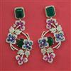 American Diamond Long Earring with Carat Plating
