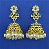 American Diamond Jhumki with Gold Plating
