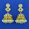American Diamond Jhumki with Gold Plating