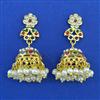 American Diamond Jhumki with Gold Plating