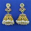 American Diamond Jhumki with Gold Plating