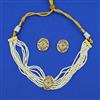 American Diamond Choker Necklace with Gold Plating
