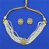 American Diamond Choker Necklace with Gold Plating