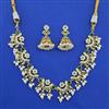 American Diamond Choker Necklace with Gold Plating