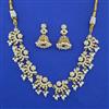 American Diamond Choker Necklace with Gold Plating