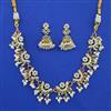 American Diamond Choker Necklace with Gold Plating