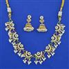 American Diamond Choker Necklace with Gold Plating