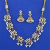 American Diamond Choker Necklace with Gold Plating