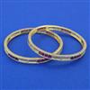 American Diamond Classic Bangles with 2 Tone Plating