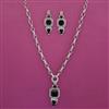 American Diamond Classic Necklace with Rhodium Plating