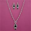 American Diamond Classic Necklace with Rhodium Plating