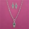 American Diamond Classic Necklace with Rhodium Plating