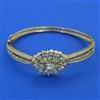 American Diamond Openable kada with Rhodium Plating 2 Tone Plating Mehndi Plating Carat Plating