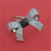 American Diamond Classic Ring with Rhodium Plating