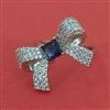 American Diamond Classic Ring with Rhodium Plating