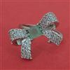 American Diamond Classic Ring with Rhodium Plating