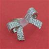 American Diamond Classic Ring with Rhodium Plating