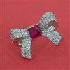American Diamond Classic Ring with Rhodium Plating