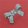 American Diamond Classic Ring with Rhodium Plating
