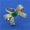 American Diamond Classic Ring with 2 Tone Plating