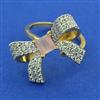 American Diamond Classic Ring with 2 Tone Plating