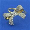American Diamond Classic Ring with 2 Tone Plating
