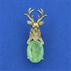 American Diamond Animal Brooch with Mehndi Plating