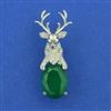 American Diamond Animal Brooch with Rhodium Plating