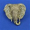 American Diamond Animal Brooch with Rhodium Plating Mehndi Plating