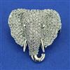 American Diamond Animal Brooch with Rhodium Plating Mehndi Plating