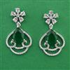 American Diamond Classic Earring with Rhodium Plating