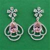 American Diamond Classic Earring with Rhodium Plating
