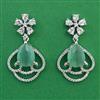 American Diamond Classic Earring with Rhodium Plating
