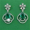 American Diamond Classic Earring with Rhodium Plating
