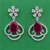 American Diamond Classic Earring with Rhodium Plating