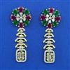 American Diamond Classic Earring with 2 Tone Plating