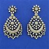 American Diamond Classic Earring with Rhodium Plating 2 Tone Plating Mehndi Plating