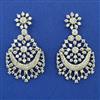 American Diamond Classic Earring with Rhodium Plating 2 Tone Plating Mehndi Plating
