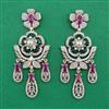 American Diamond Pearl Earring with Carat Plating