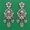 American Diamond Pearl Earring with Carat Plating