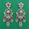 American Diamond Pearl Earring with Carat Plating