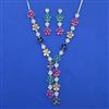American Diamond Classic Necklace with Rhodium Plating